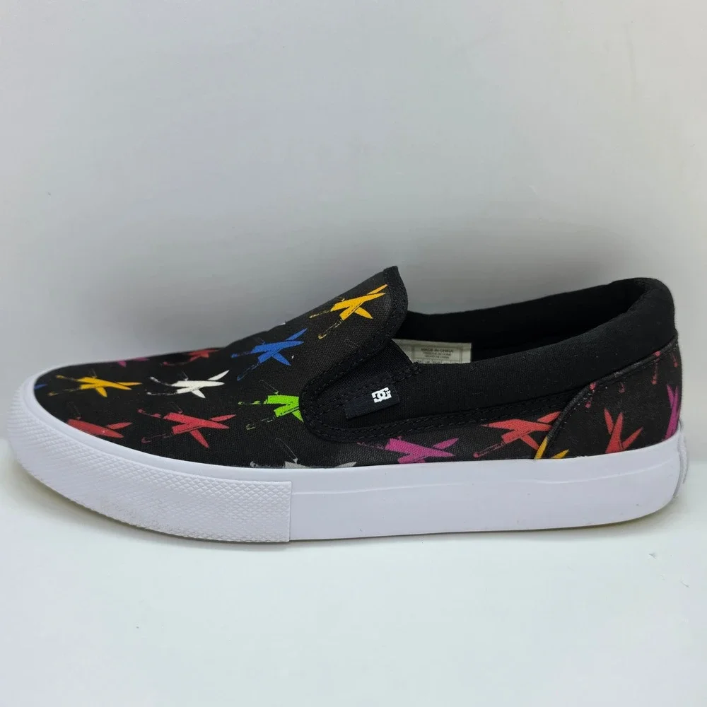 DC Shoes Andy Warhol Manual Slip-On Mens 8 Black Multi Knives Print ADYS300714